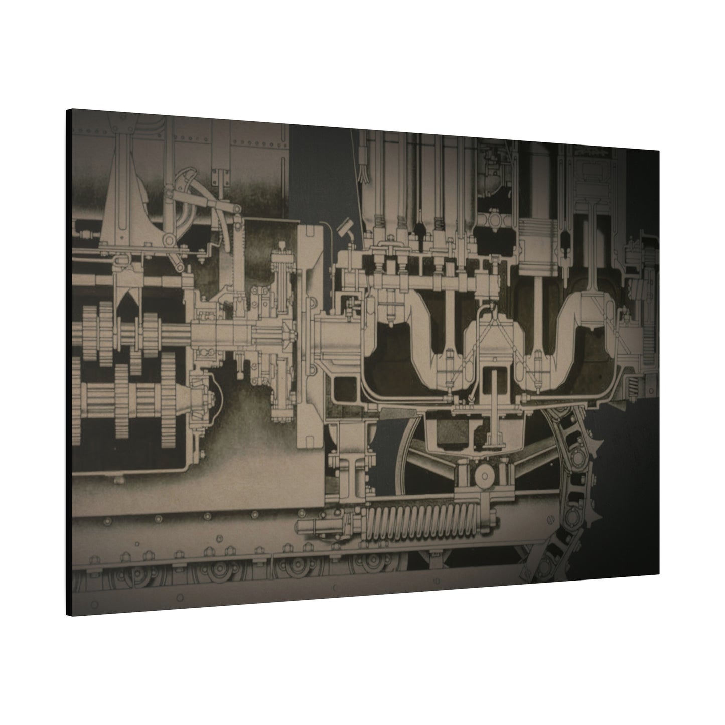 Crawler Cutawy Close Up | Unframed Stretched Canvas