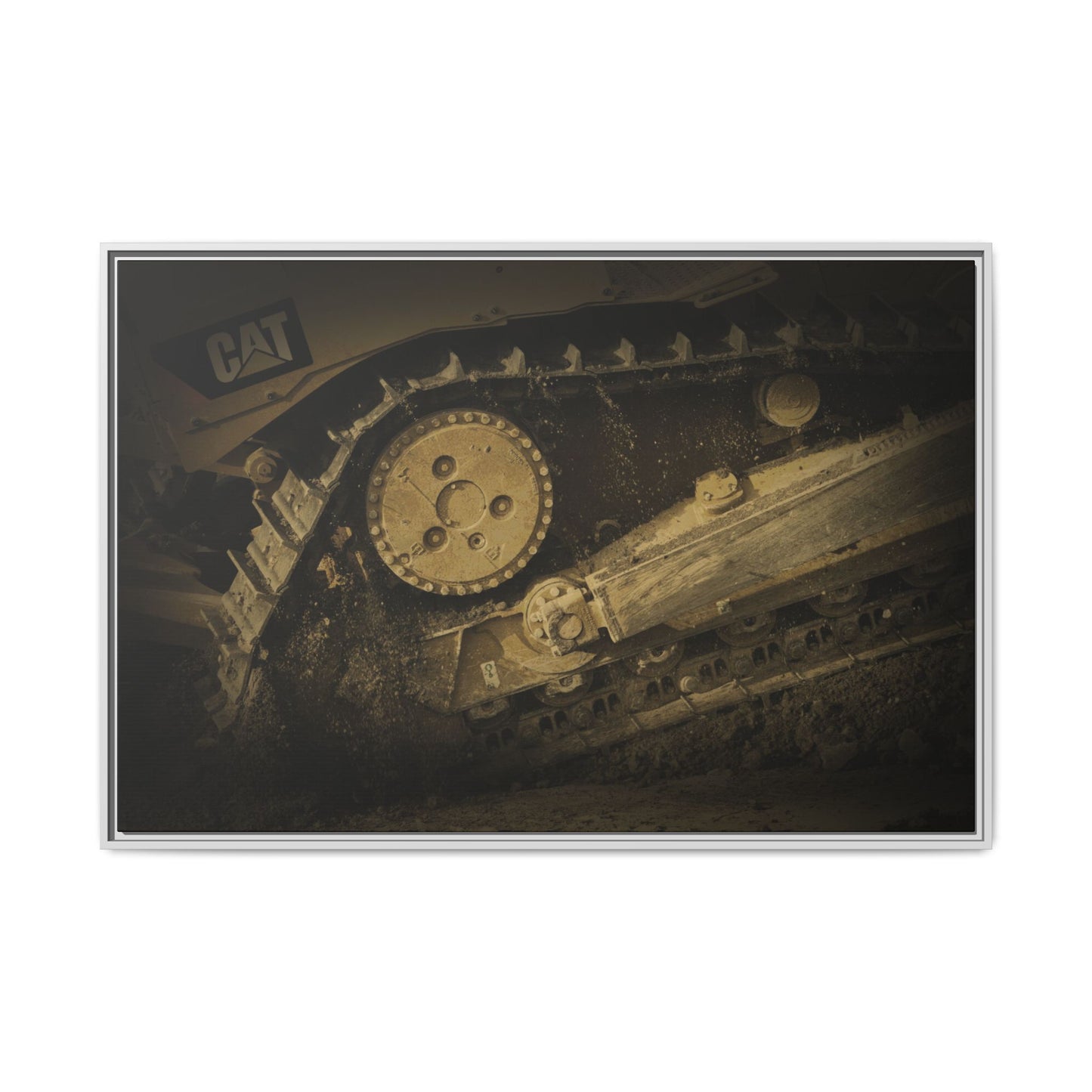 Dozer Track Detail | Photo Art on Framed Canvas