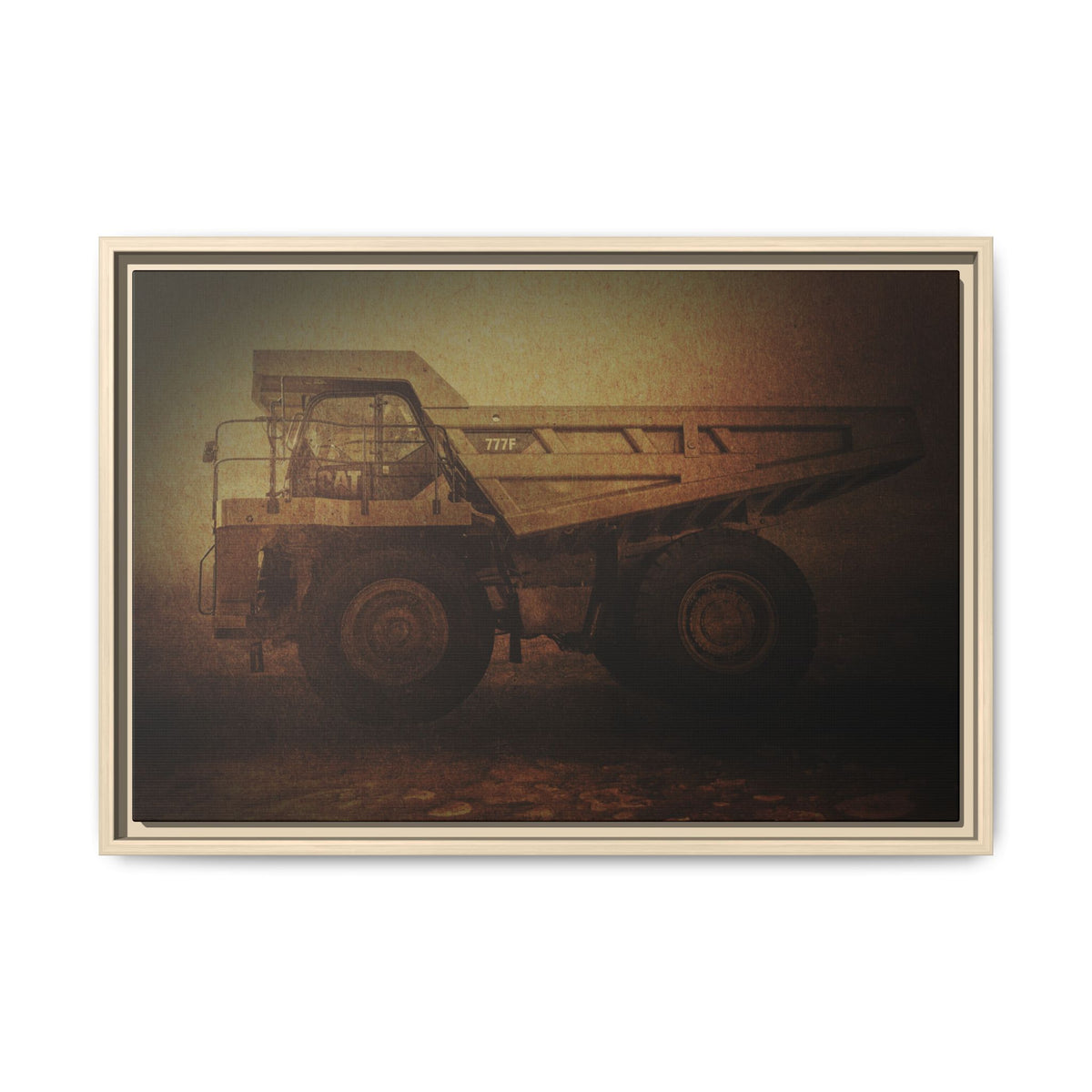 Big Wheel 777 Hauler Framed Wall Art on Stretched Canvas
