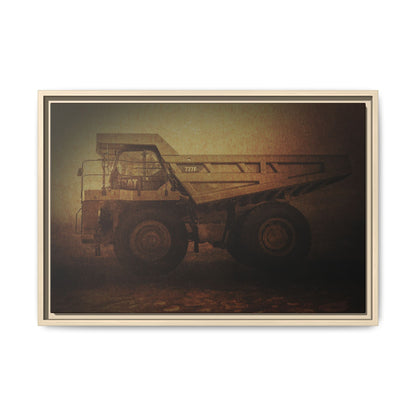 Big Wheel 777 Hauler Framed Wall Art on Stretched Canvas