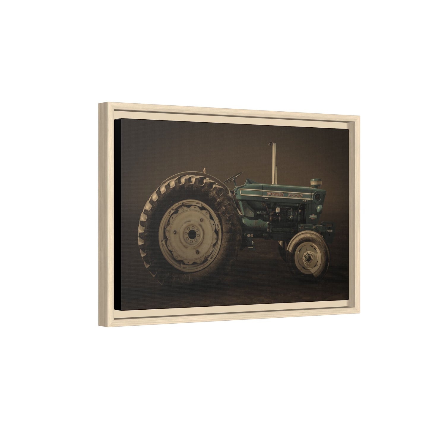 Classic Ford 7000 Tractor Photo Wall Art | Framed Stretched Canvas