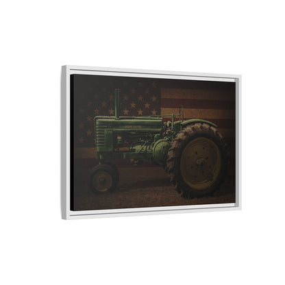 Patriotic John Deere Model G Tractor | Framed Wall Art on Stretched Canvas