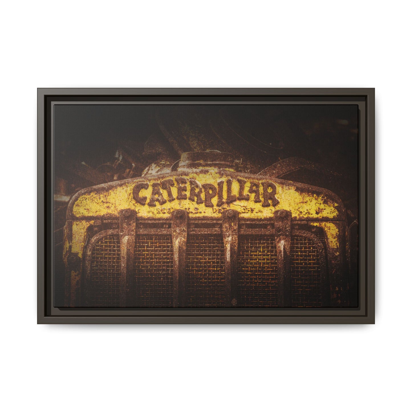 Weathered & Worn Vintage Crawler Grill | Framed Wall Art on Stretched Canvas
