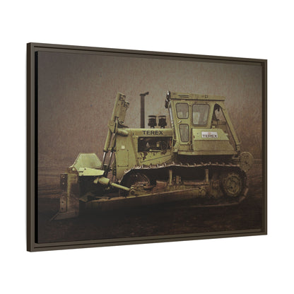 Classic Terex Dozer | Framed Wall Art on Stretched Canvas