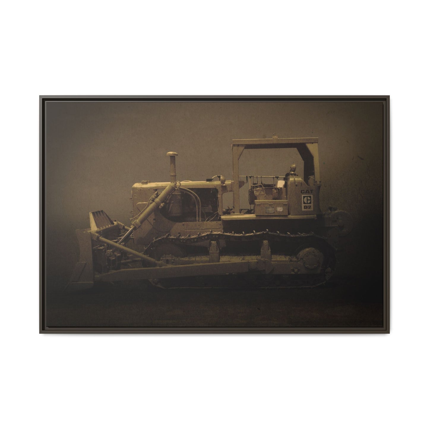 Classic D7 Dozer | Framed Wall Art on Stretched Canvas