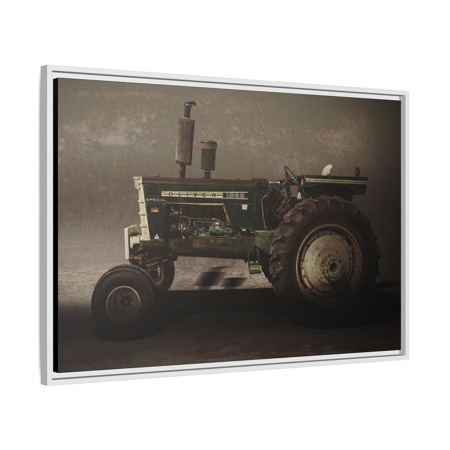 Classic Oliver 1855 Tractor | Framed Wall Art on Stretched Canvas