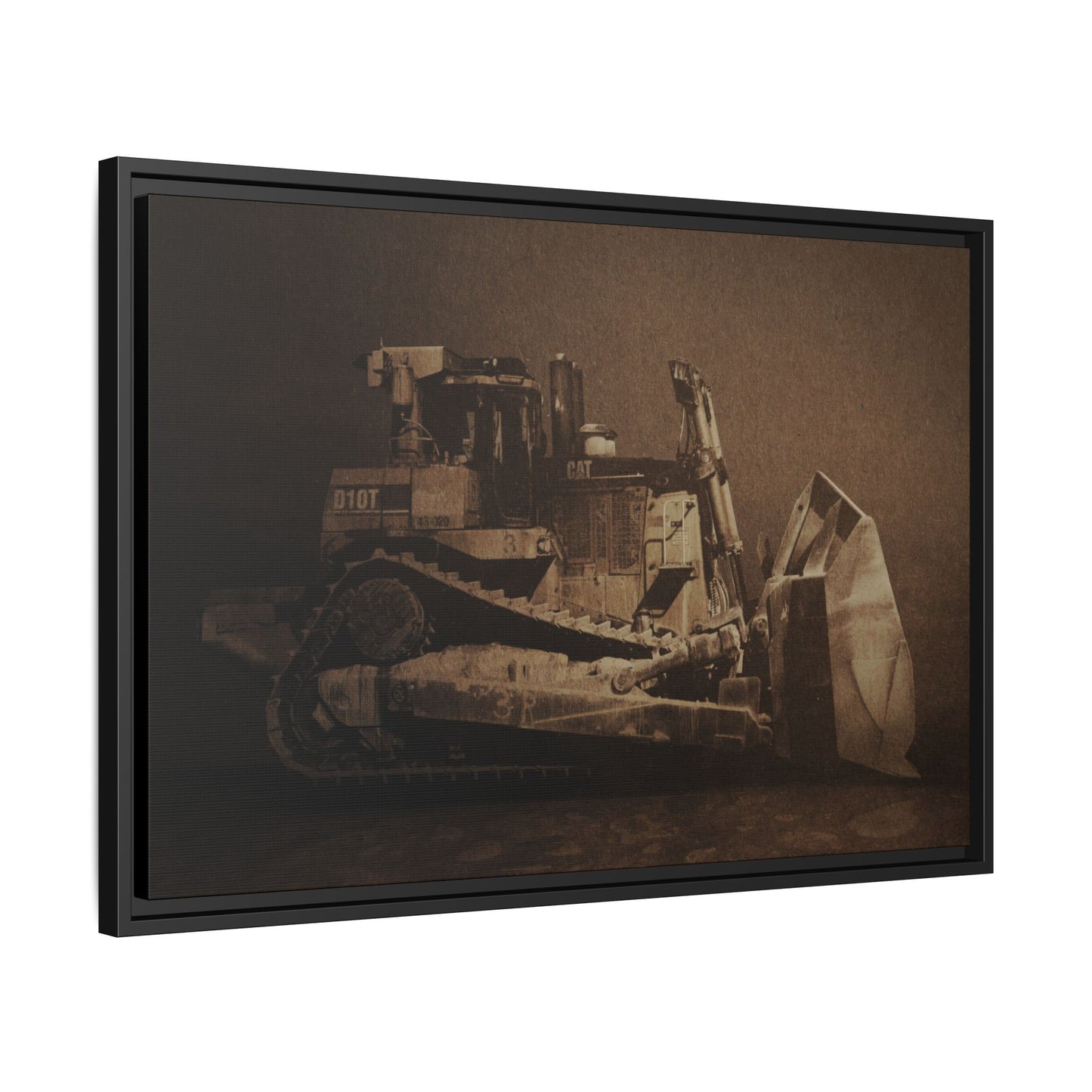 Classic D10T Dozer | Framed Wall Art on Stretched Canvas