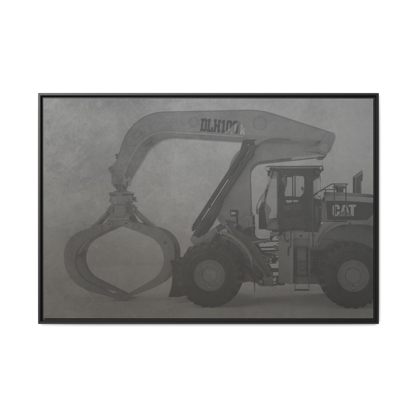 Wheel Loader with Grapple Side View | Framed Photo Wall Art on Canvas