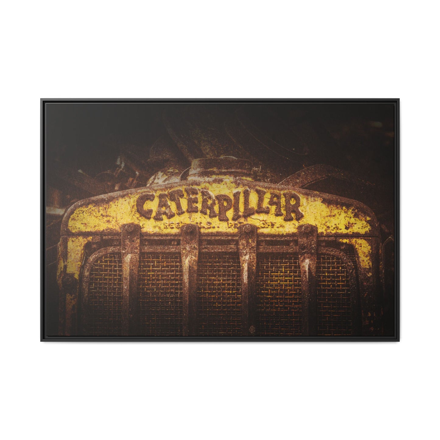 Weathered & Worn Vintage Crawler Grill | Framed Wall Art on Stretched Canvas