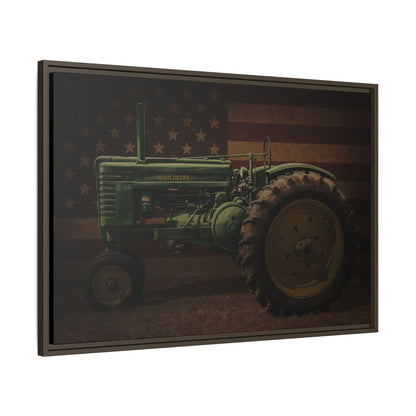 Patriotic John Deere Model G Tractor | Framed Wall Art on Stretched Canvas