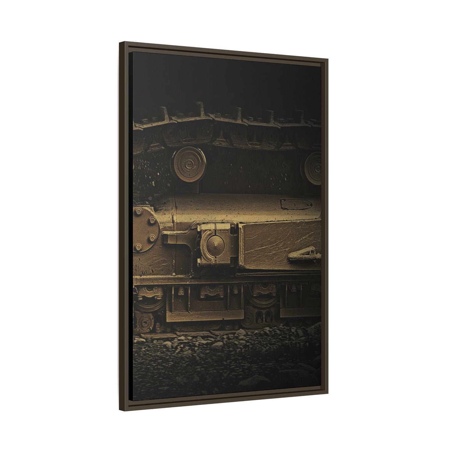 Epic Dozer Track Triptych Left | Matte Canvas Print (Framed)