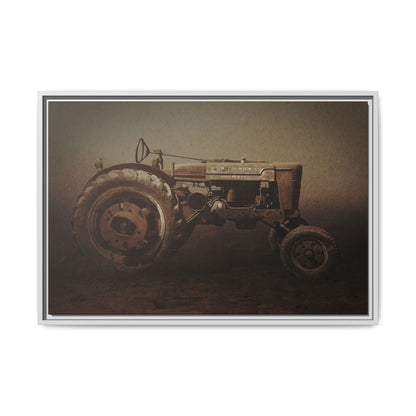 Weathered Vintage Farmall Tractor | Framed Wall Art on Stretched Canvas