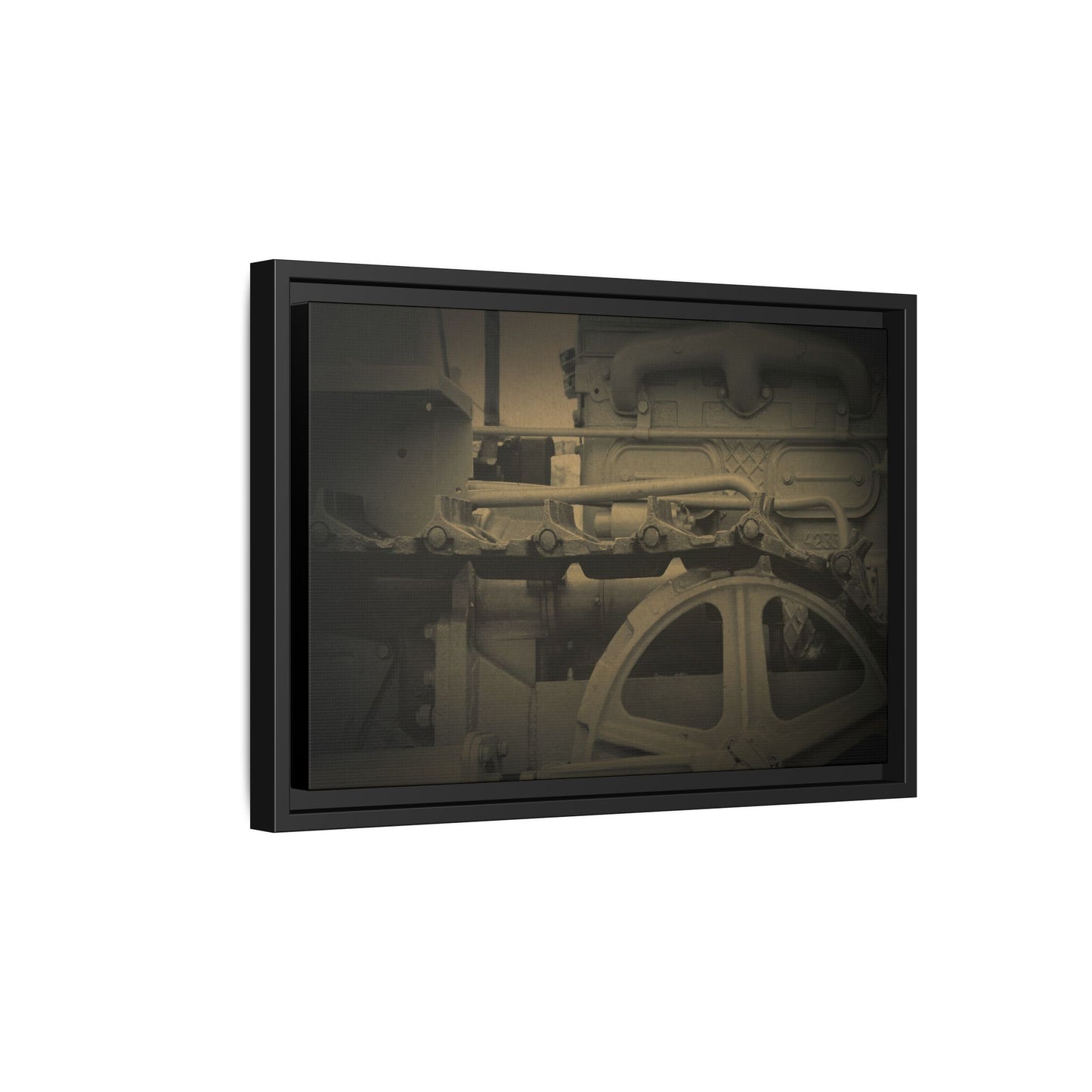 Vintage Track Detail | Framed Wall Art on Stretched Canvas