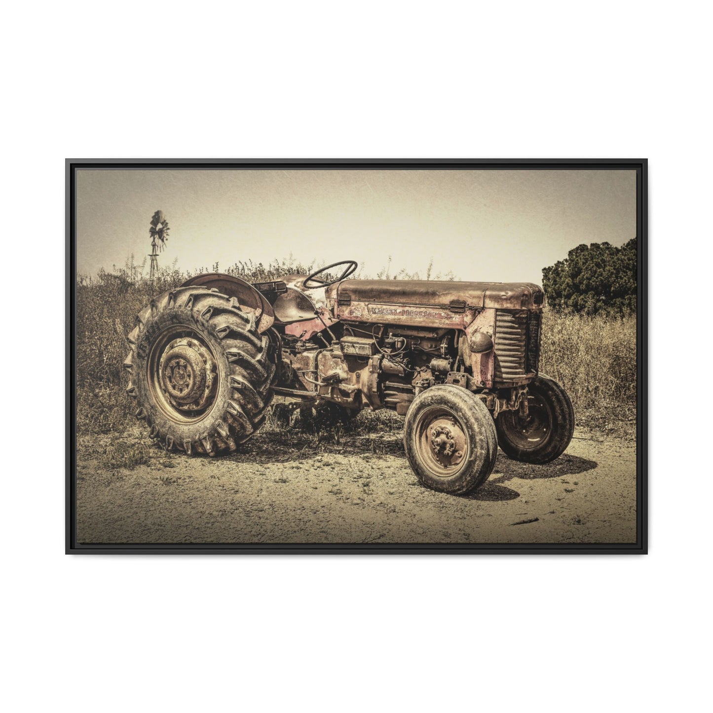 Vintage Massey Ferguson MF 35 - Framed Wall Art on Canvas