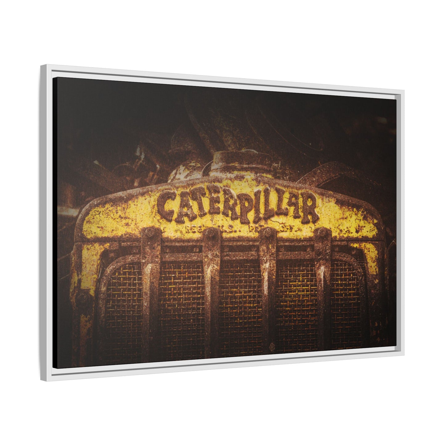 Weathered & Worn Vintage Crawler Grill | Framed Wall Art on Stretched Canvas