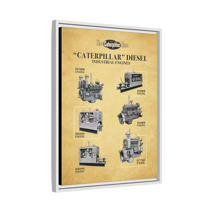 Diesel Power Engine Line Vintage Advertisement | Framed Wall Art on Canvas
