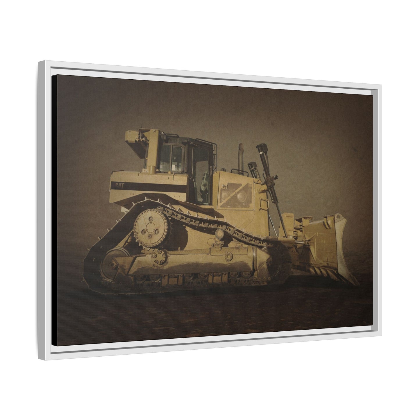D8 Classic 90's Dozer | Framed Wall Art on Stretched Canvas