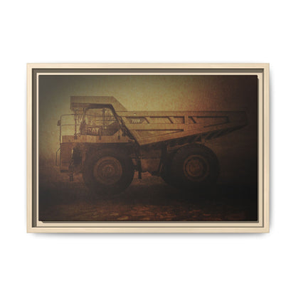 Big Wheel 777 Hauler Framed Wall Art on Stretched Canvas
