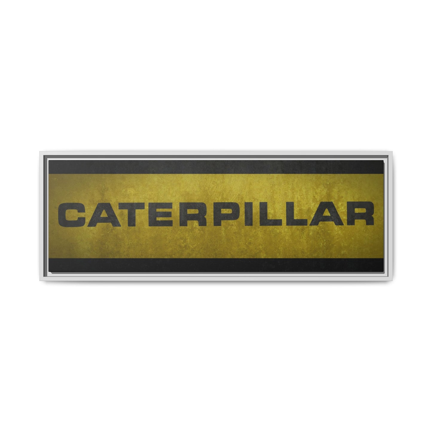 Big Yellow Vintage Lettering | Framed Canvas Wall Art