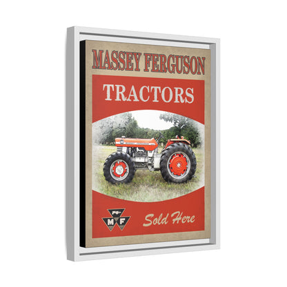 Massey Tractors Sold Here Vintage Advertisement Wall Art on Framed Canvas