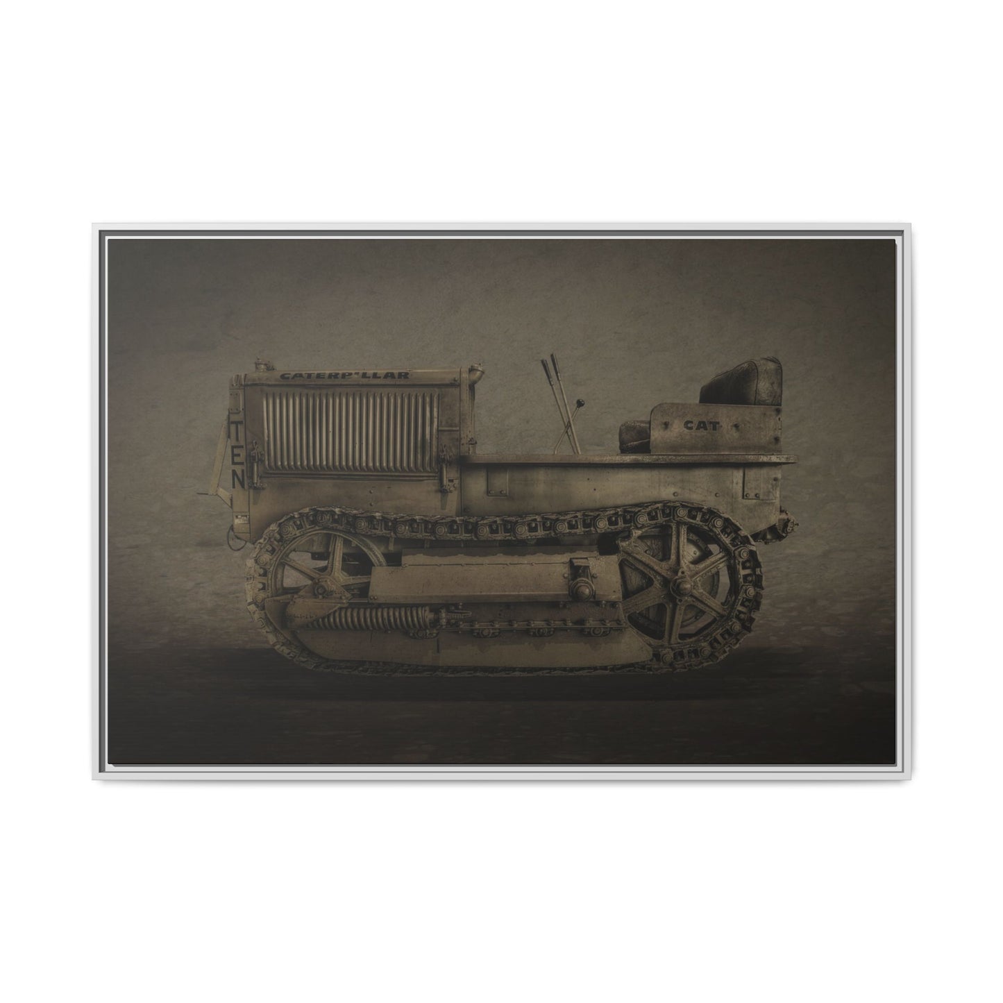 Vintage Crawler 10 'TEN' Tractor | Photo Wall Art on Framed Canvas