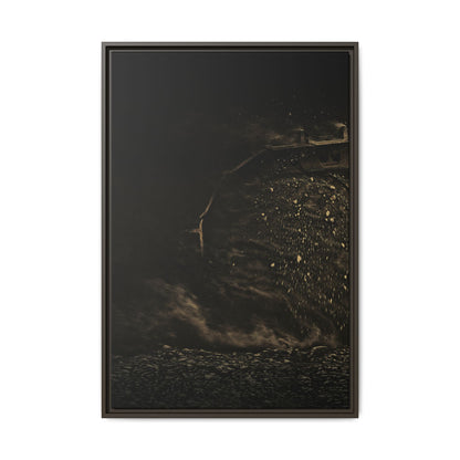 Epic Dozer Track Triptych Left | Matte Canvas Print (Framed)