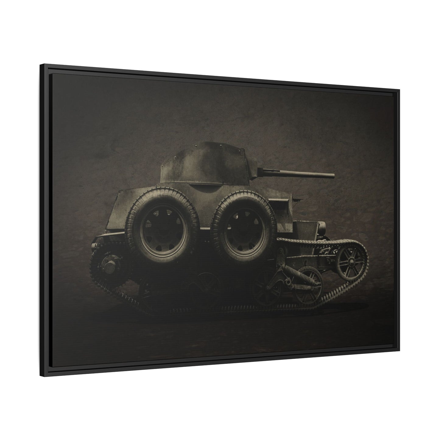 Vintage WWII  Schofield Tank Photo Art on Framed Canvas