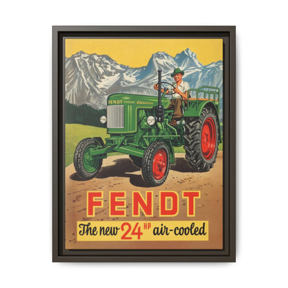 Vintage Fendt Air Cooled 24 Advertisement- Vintage Wall Art on Framed Canvas