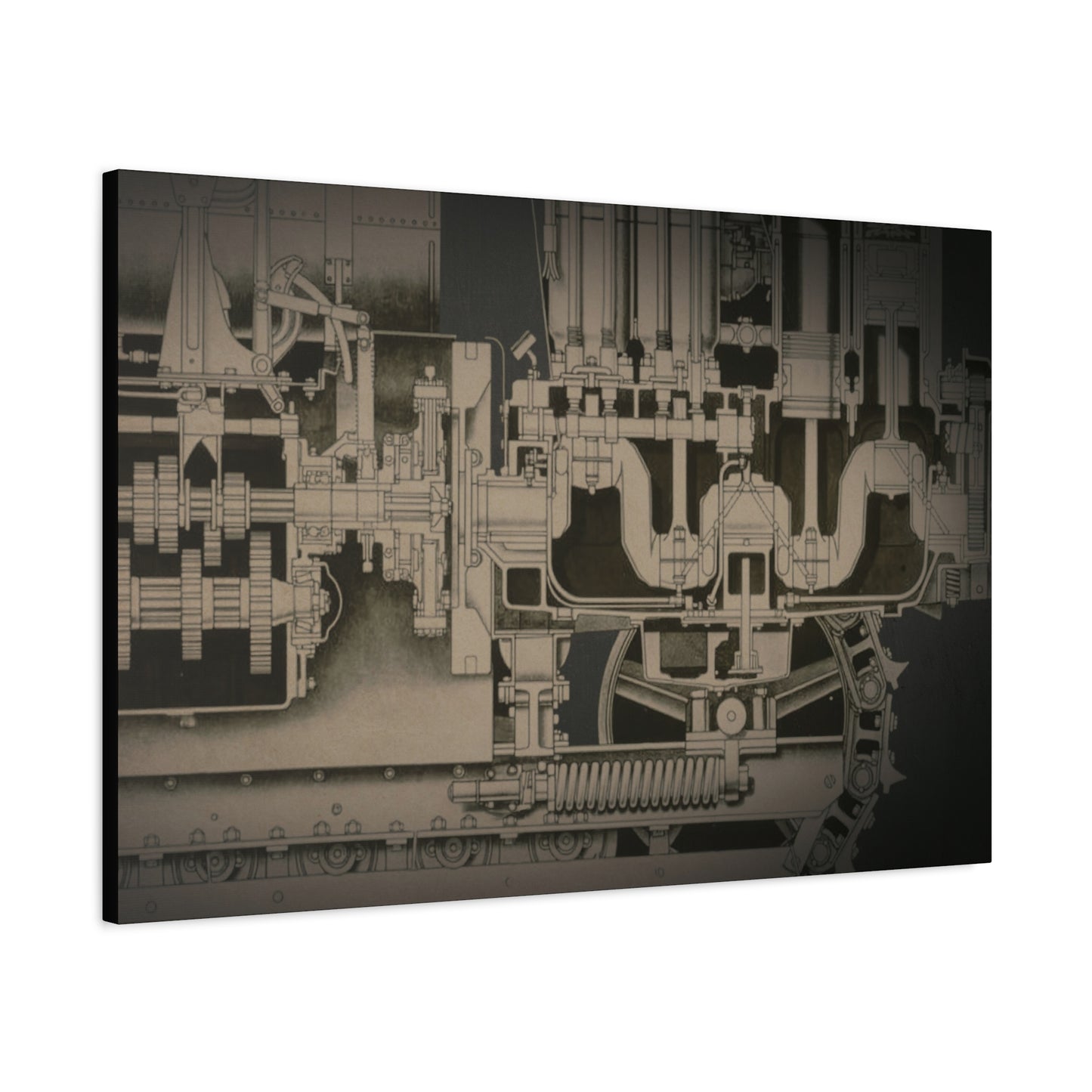 Crawler Cutawy Close Up | Unframed Stretched Canvas