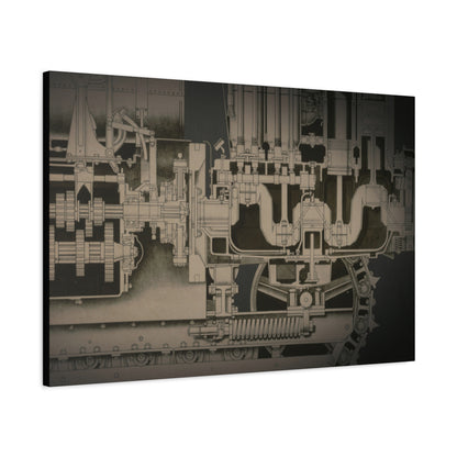 Crawler Cutawy Close Up | Unframed Stretched Canvas