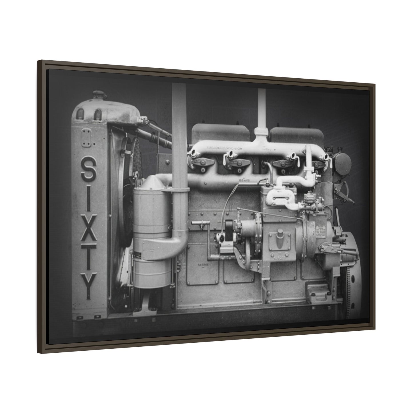 Vintage Caterpillar Power System Sixty Wall Art on Framed Canvas