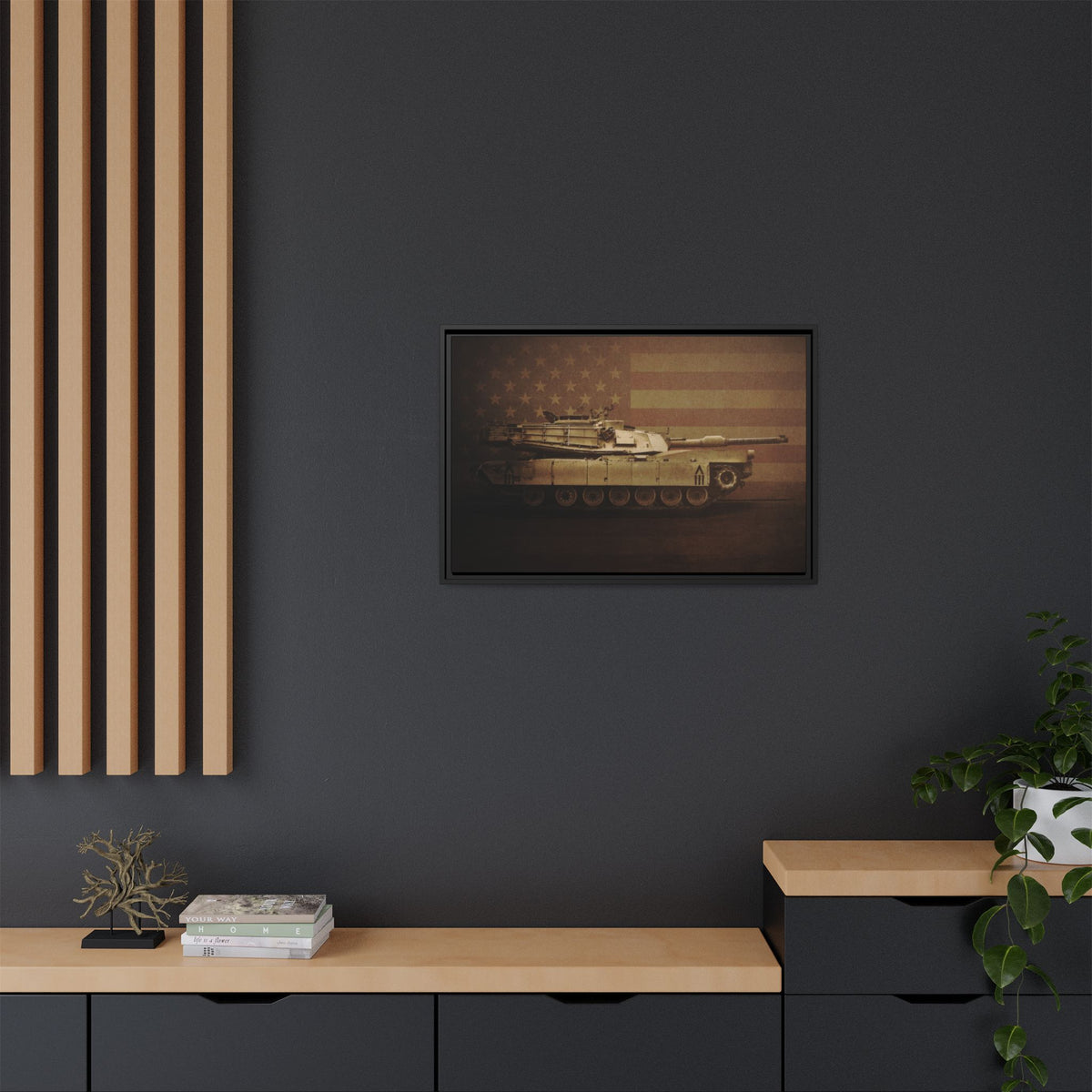 Abrams M1 Tank | Framed Wall Art on Stretched Canvas