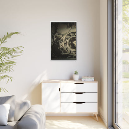 D11 Track Action | Triptych | Left Panel | Framed