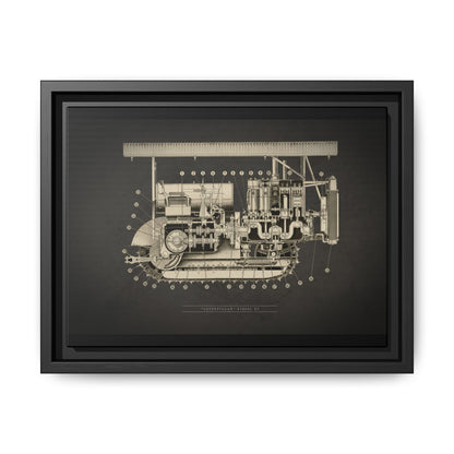 Vintage D7 Crawler Cutaway | Framed Wall Art on Matte Canvas