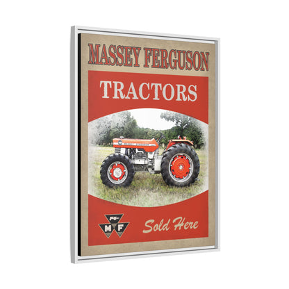 Massey Tractors Sold Here Vintage Advertisement Wall Art on Framed Canvas