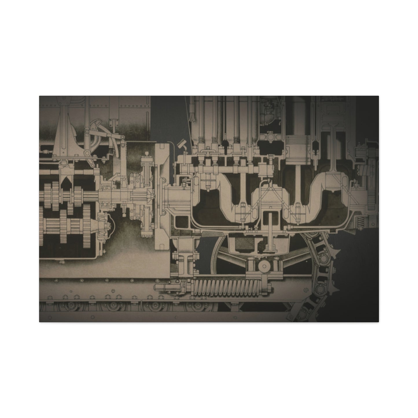 Crawler Cutawy Close Up | Unframed Stretched Canvas