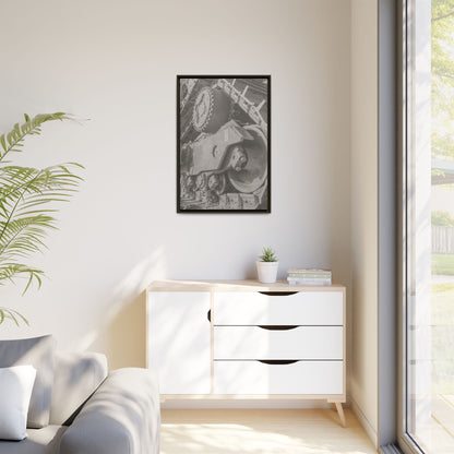 Epic D8 Dozer Triptych | Light Gray | Center Panel | Jondo | Matte Canvas Print (Framed)