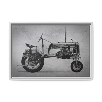 Vintage Farmall Pony Cutaway Drawing | Framed Wall Art on Canvas