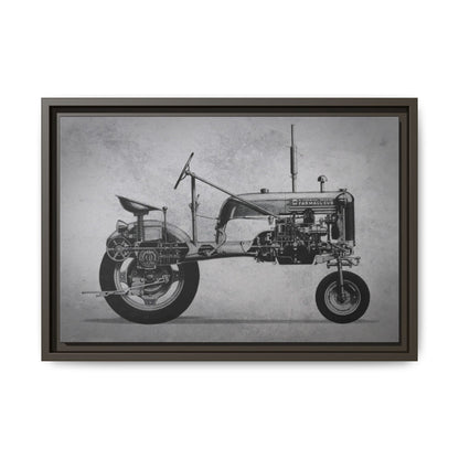 Vintage Farmall Pony Cutaway Drawing | Framed Wall Art on Canvas