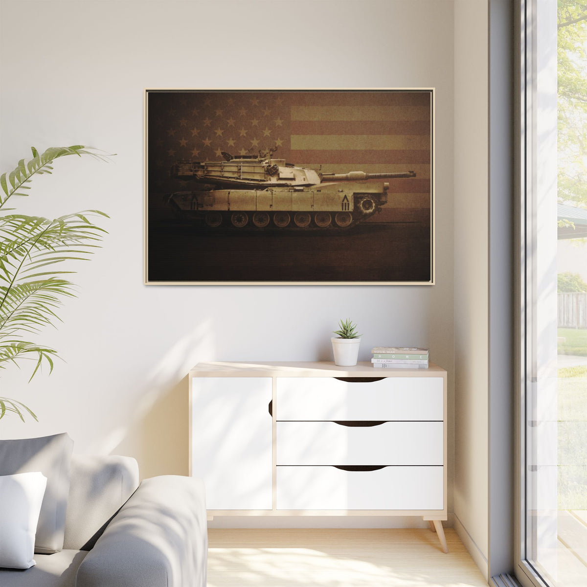 Abrams M1 Tank | Framed Wall Art on Stretched Canvas