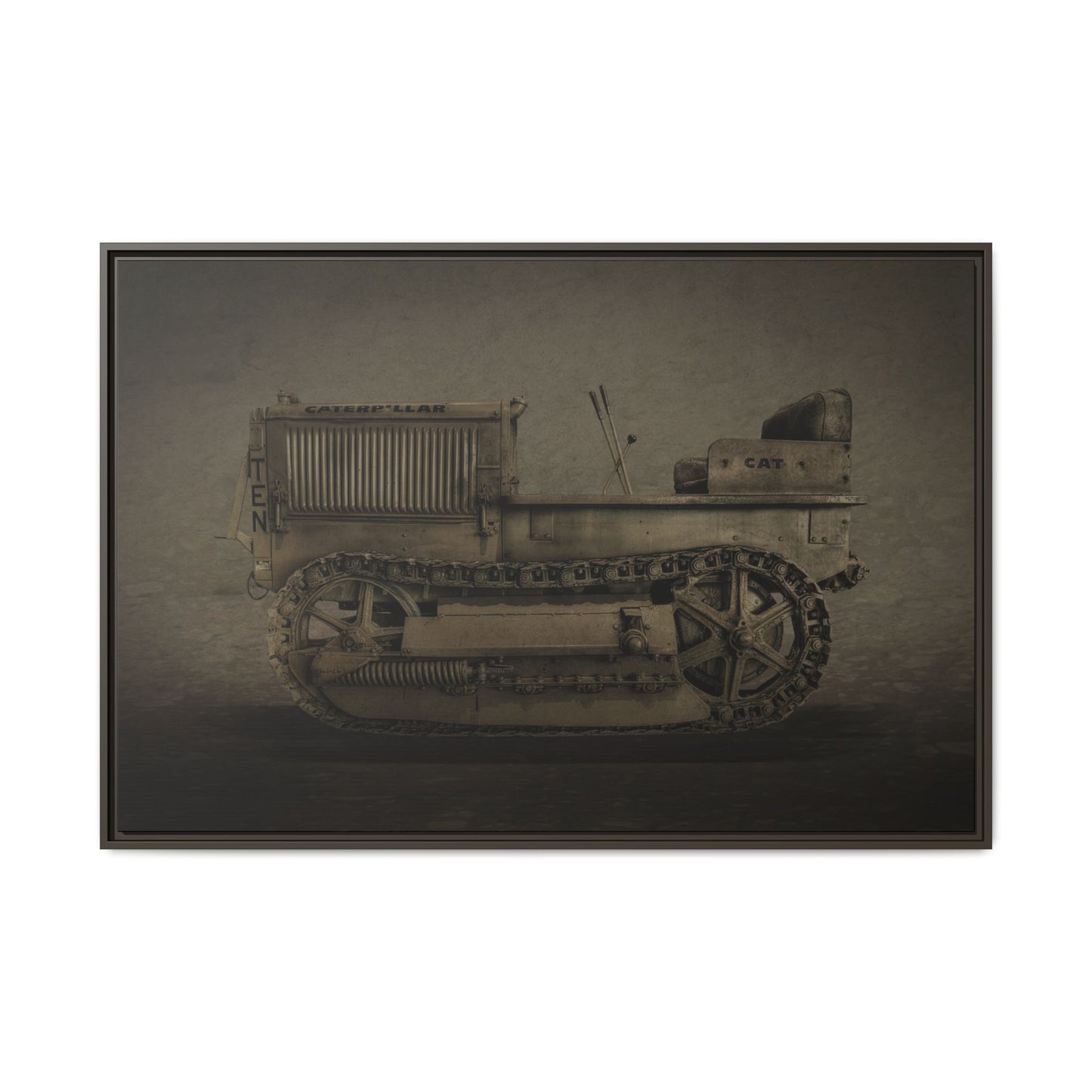Vintage Crawler 10 'TEN' Tractor | Photo Wall Art on Framed Canvas