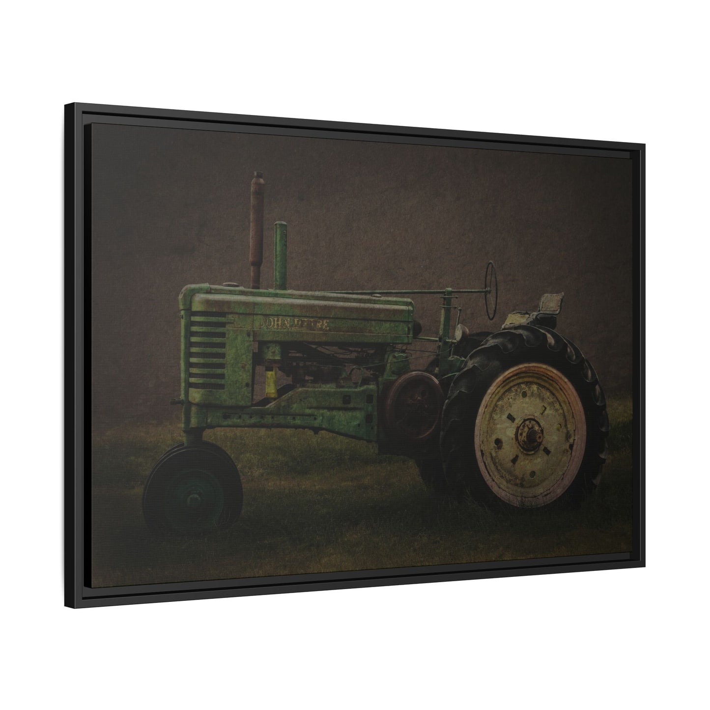 Vintage Weathered John Deere Model G | Framed Wall Art on Stretched Canvas
