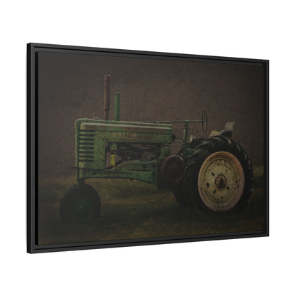 Vintage Weathered John Deere Model G | Framed Wall Art on Stretched Canvas