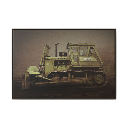 Classic Terex Dozer | Framed Wall Art on Stretched Canvas