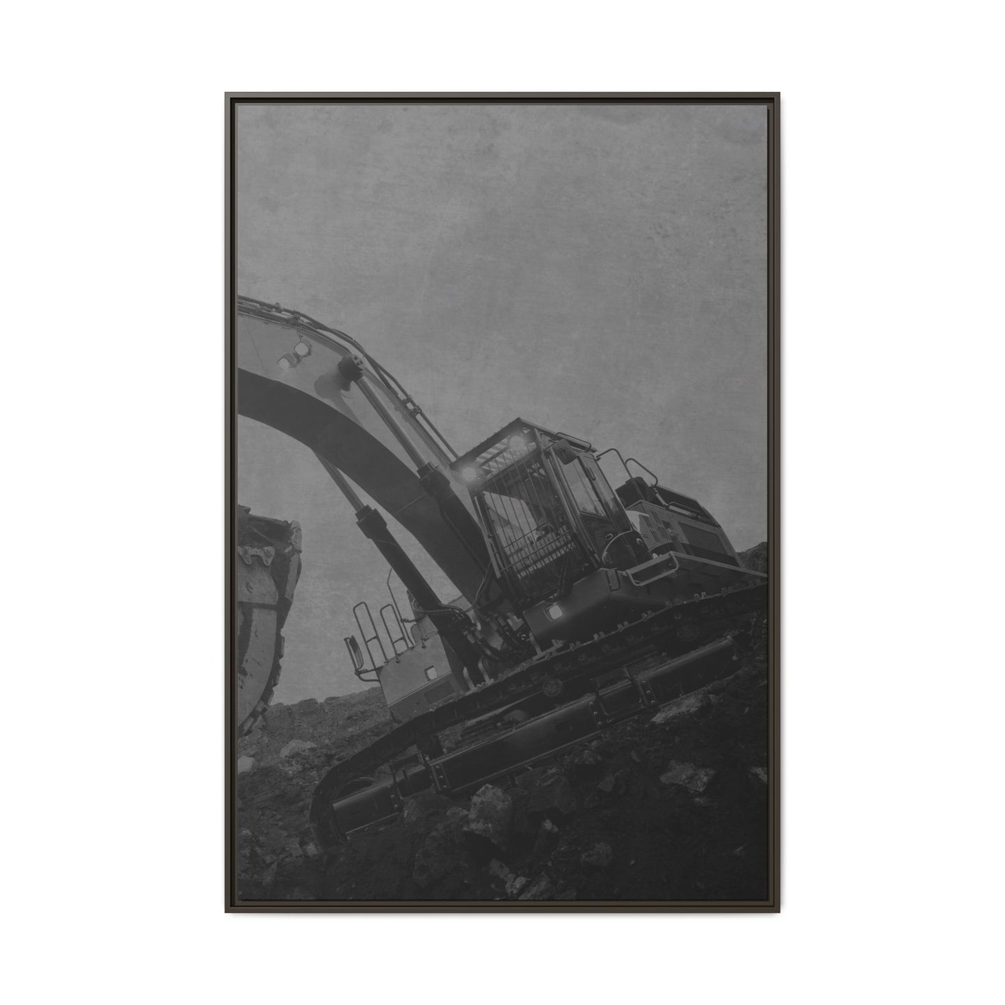 Copy of Excavator Triptych Center Jondo | Matte Canvas Print (Framed)