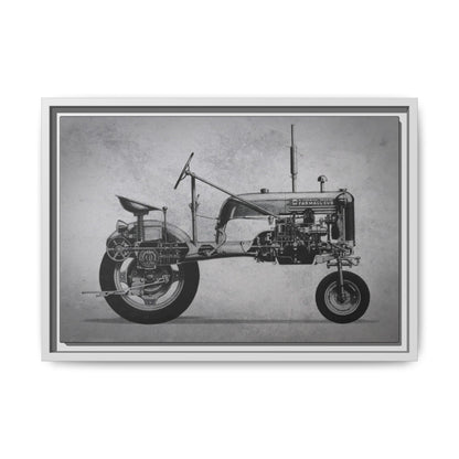 Vintage Farmall Pony Cutaway Drawing | Framed Wall Art on Canvas