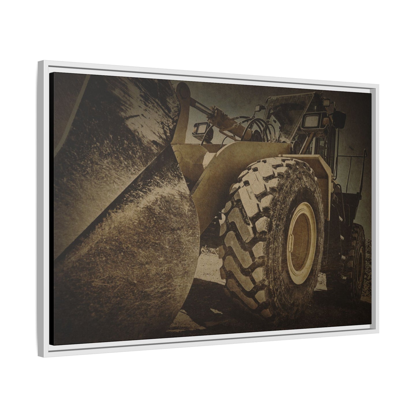 Big Bucket Loader | Framed Wall Art on Stretched Canvas