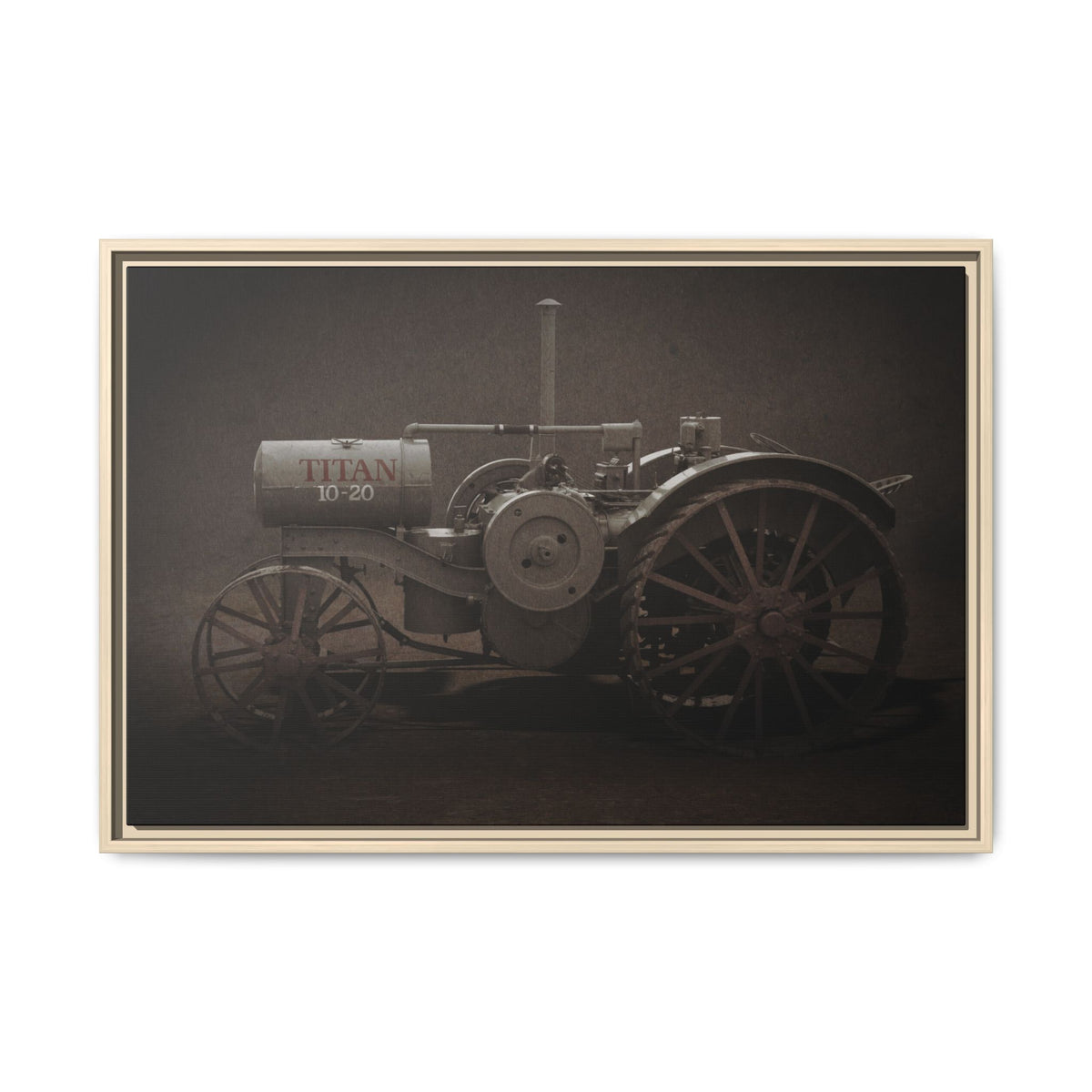 Vintage International Titan 10-20 Tractor | Framed Wall Art on Stretched Canvas