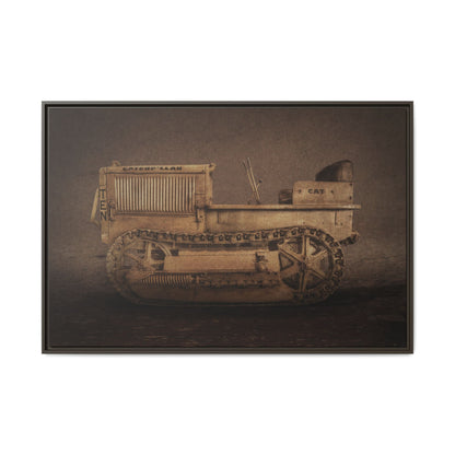 Vintage CAT 10 'TEN' Crawler | Framed Wall Art on Stretched Canvas