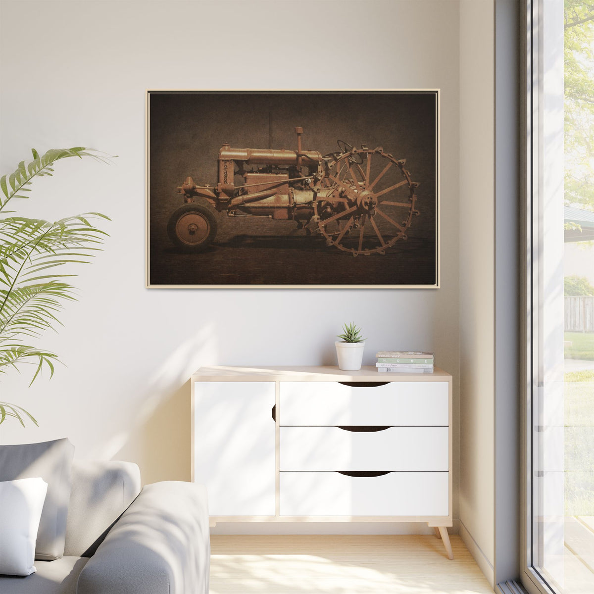 Vintage Ford Fordson Steel Wheel | Wall Art on Framed Canvas